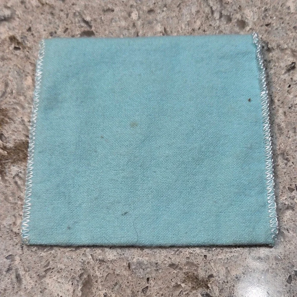 Tiffany & Co‎ Blue Jewelry Pouch Small Fabric Dust Bag w/ Flap Closure